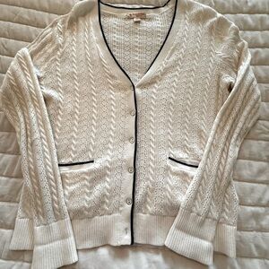 Brooks Brothers Women's Cream Cardigan Sweater